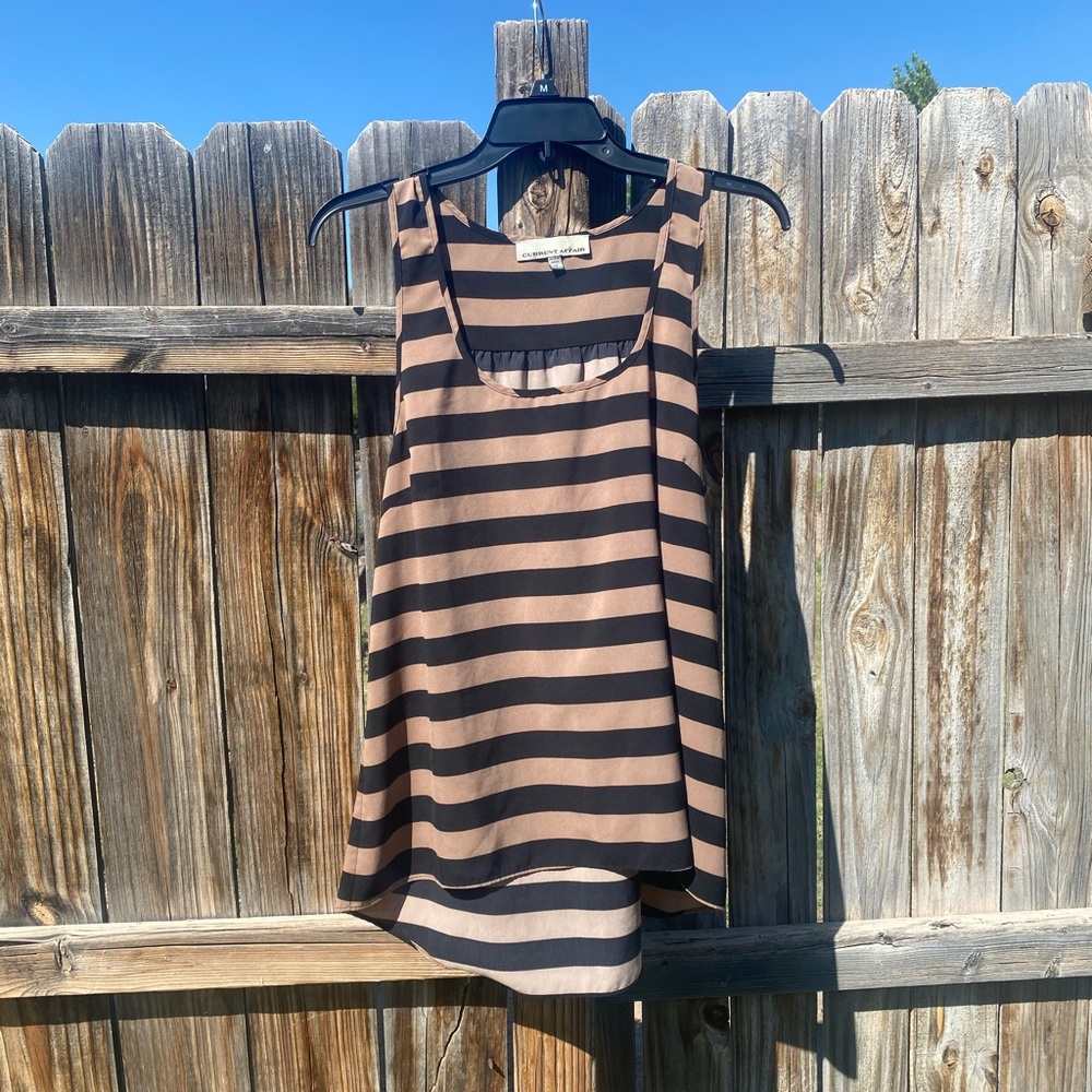 Cute stripped tank blouse
